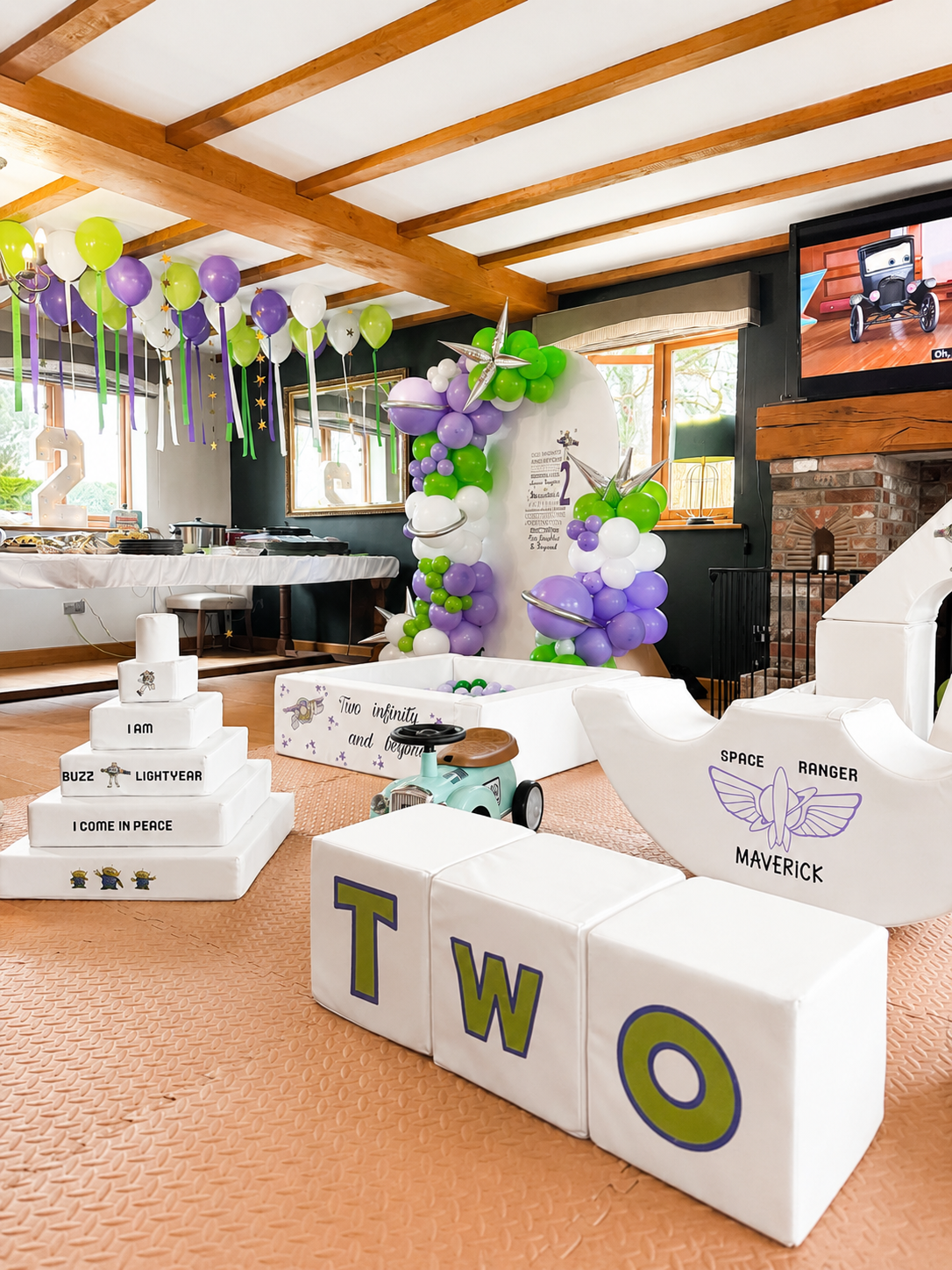 Toy Story themed full setup with personalised vinyl